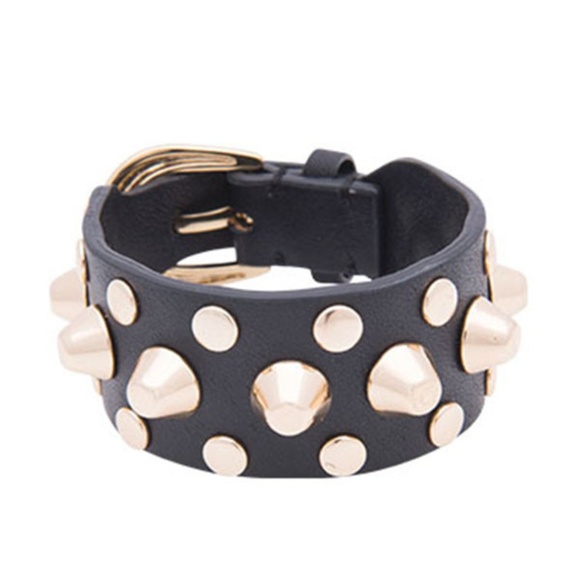 Viollina Jewelry - Viollina Another V Rock Star Stud Leather Bracelet